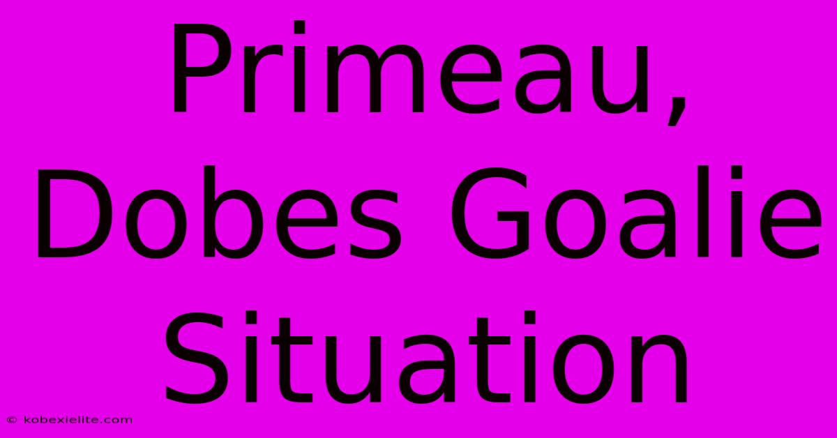 Primeau, Dobes Goalie Situation