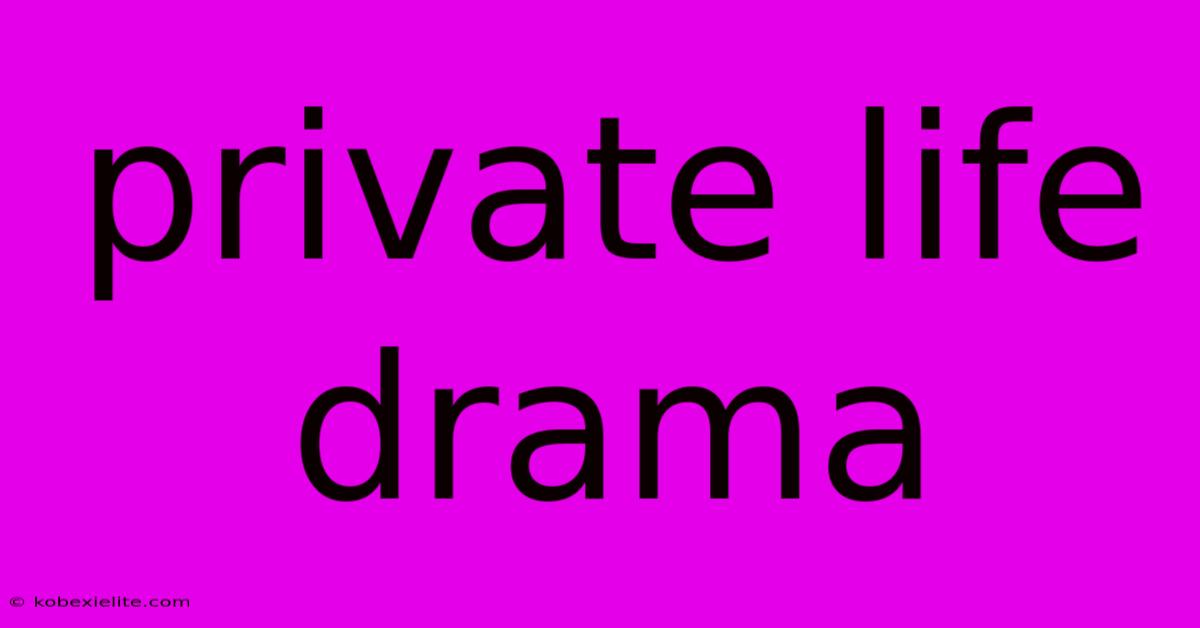 Private Life Drama