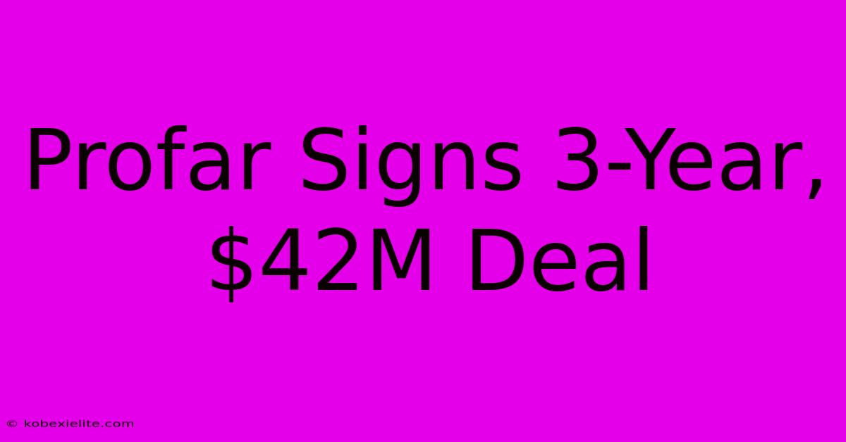 Profar Signs 3-Year, $42M Deal