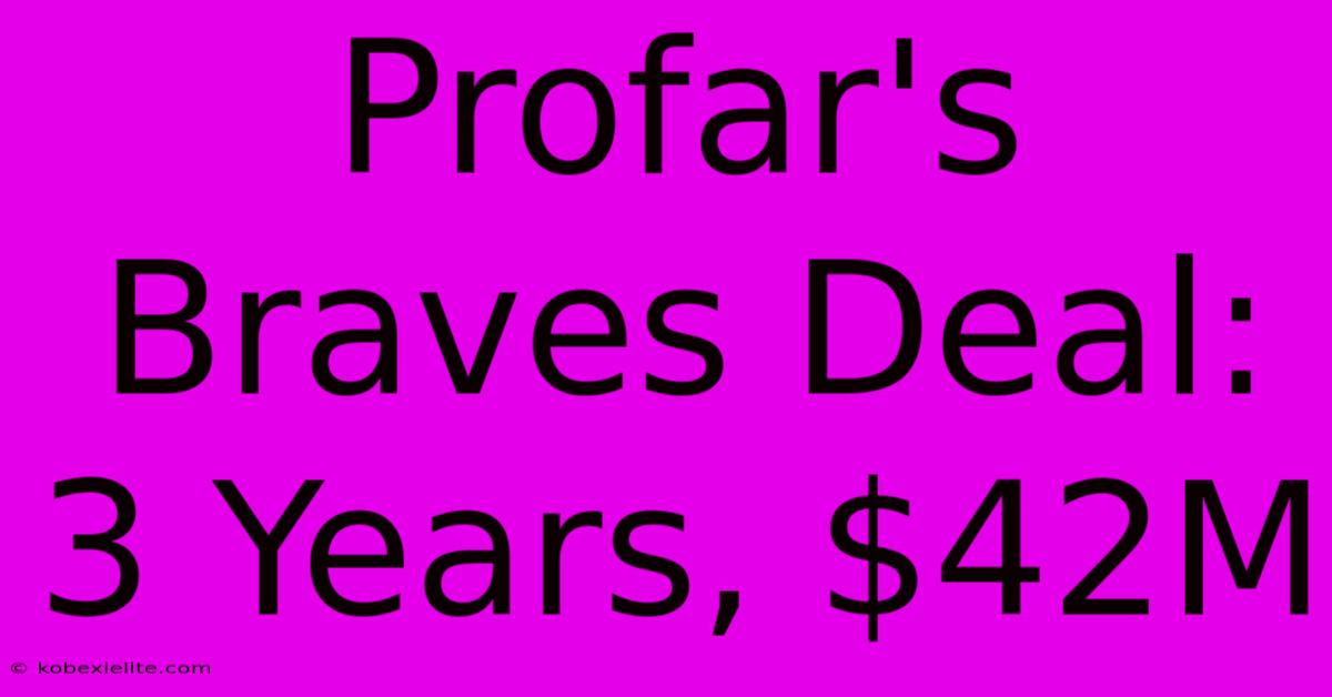 Profar's Braves Deal: 3 Years, $42M