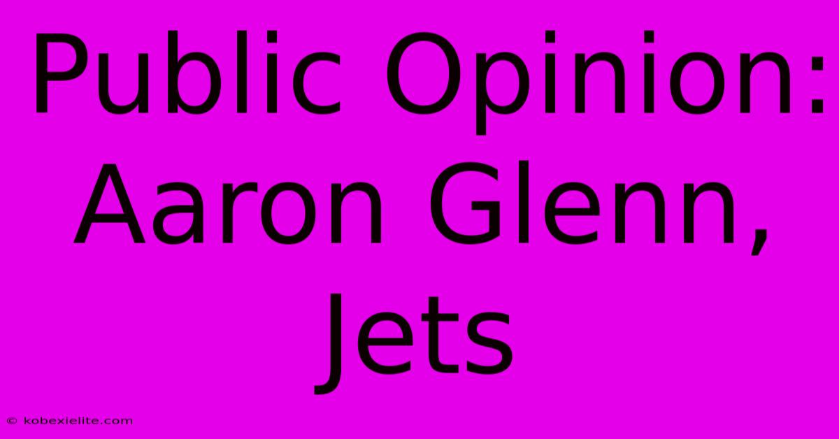 Public Opinion: Aaron Glenn, Jets