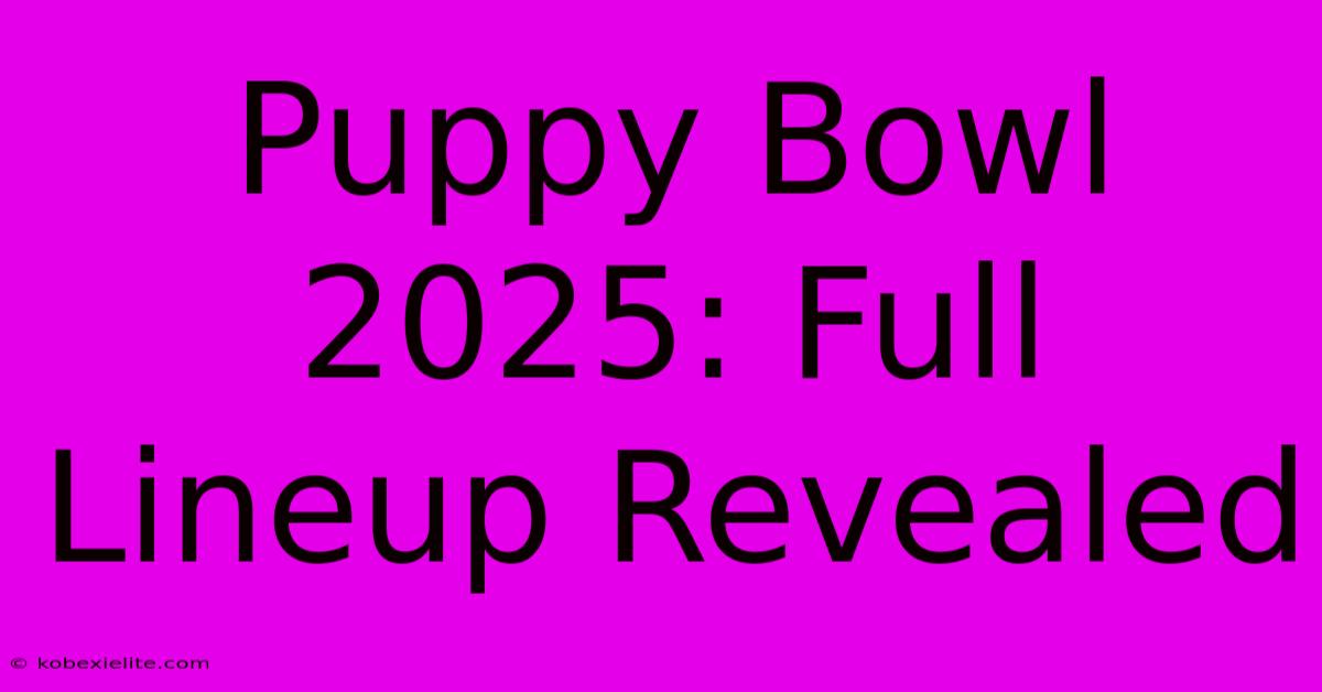 Puppy Bowl 2025: Full Lineup Revealed