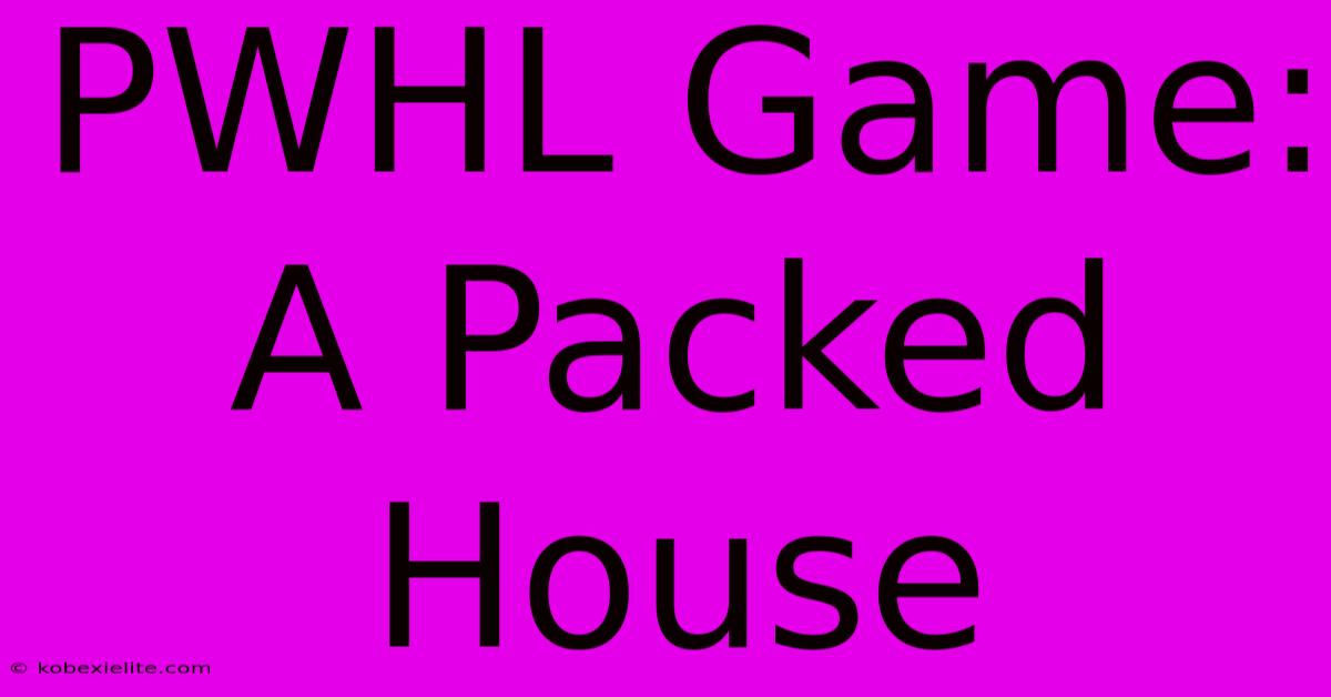 PWHL Game: A Packed House