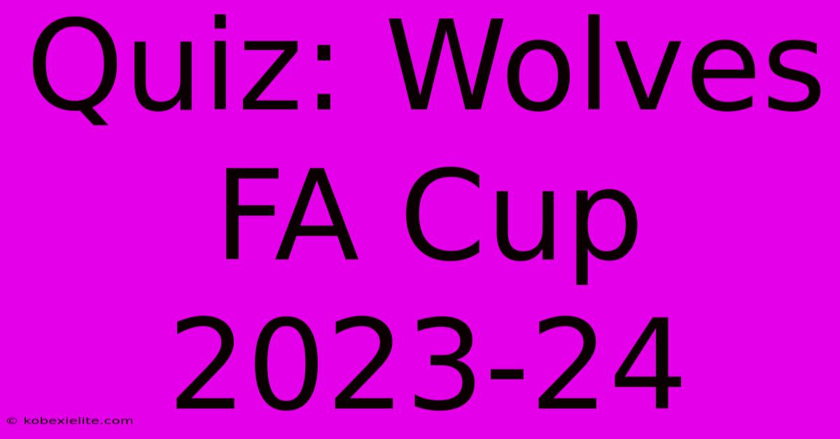 Quiz: Wolves FA Cup 2023-24