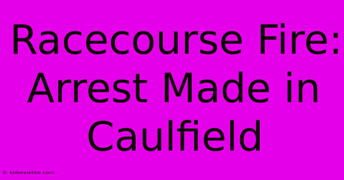 Racecourse Fire: Arrest Made In Caulfield