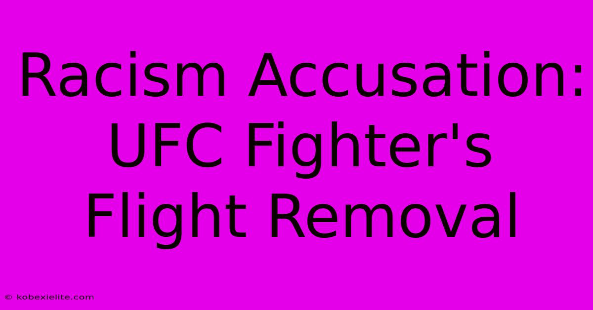 Racism Accusation: UFC Fighter's Flight Removal