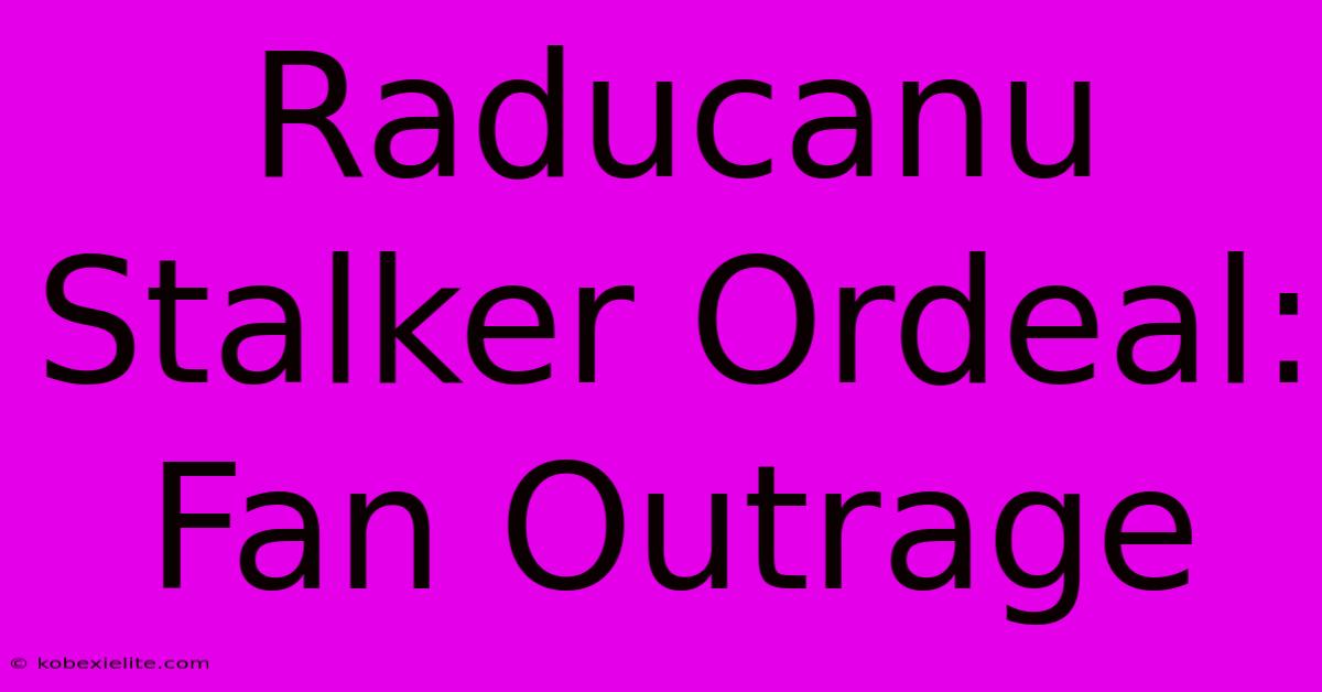 Raducanu Stalker Ordeal: Fan Outrage