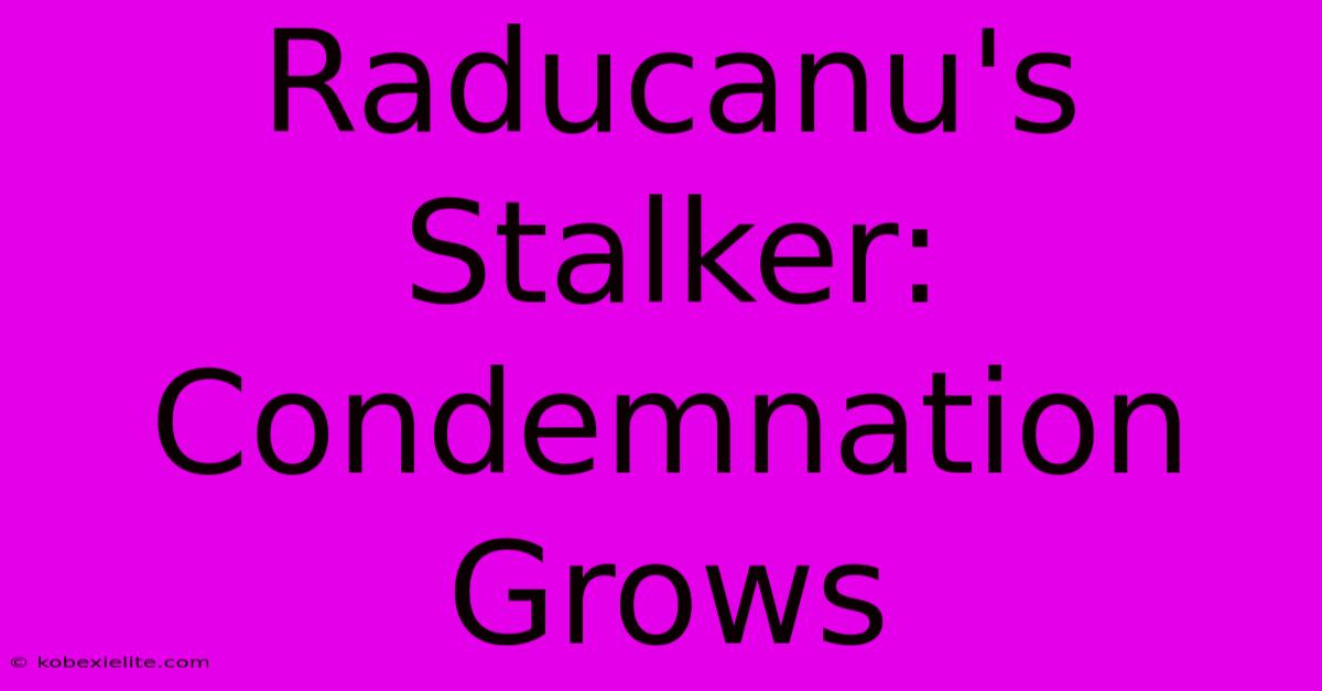 Raducanu's Stalker: Condemnation Grows