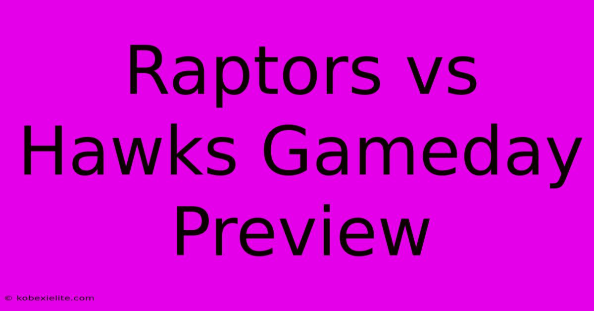 Raptors Vs Hawks Gameday Preview