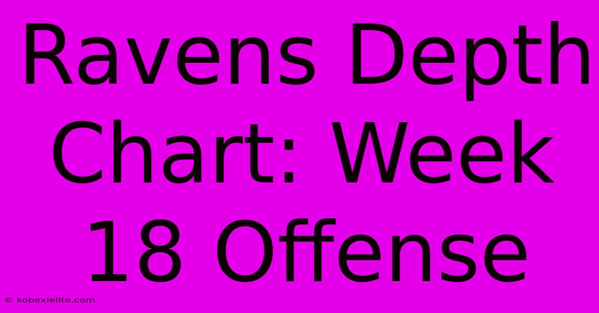 Ravens Depth Chart: Week 18 Offense