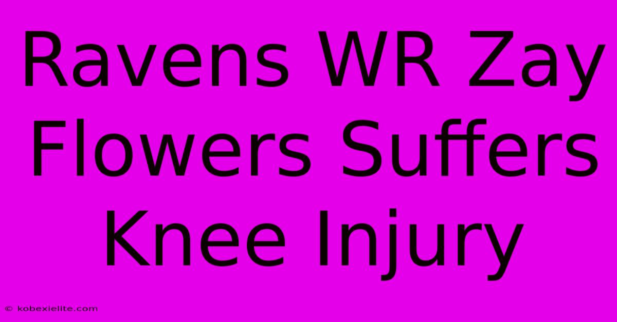 Ravens WR Zay Flowers Suffers Knee Injury