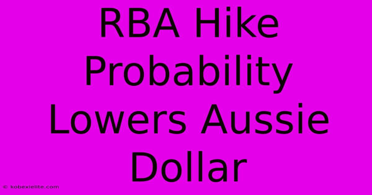 RBA Hike Probability Lowers Aussie Dollar