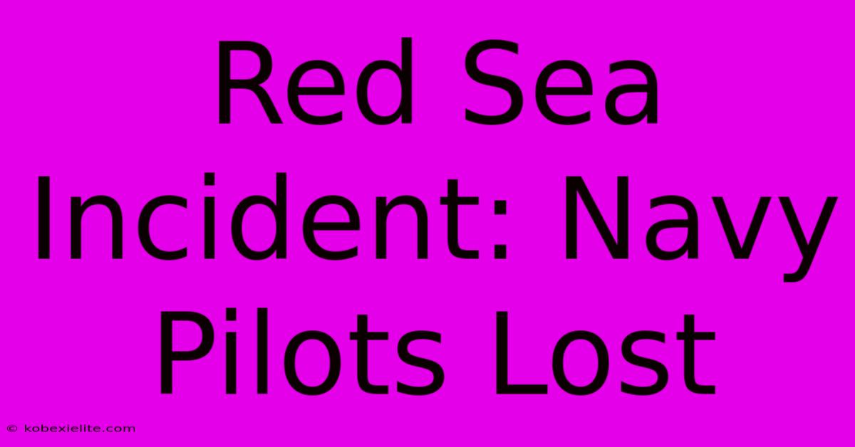 Red Sea Incident: Navy Pilots Lost