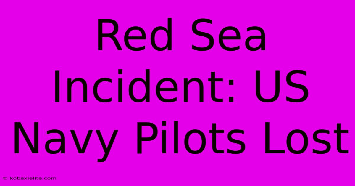 Red Sea Incident: US Navy Pilots Lost