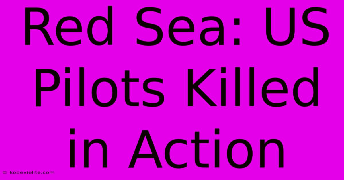 Red Sea: US Pilots Killed In Action