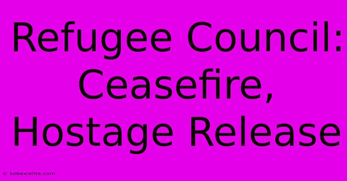 Refugee Council: Ceasefire, Hostage Release