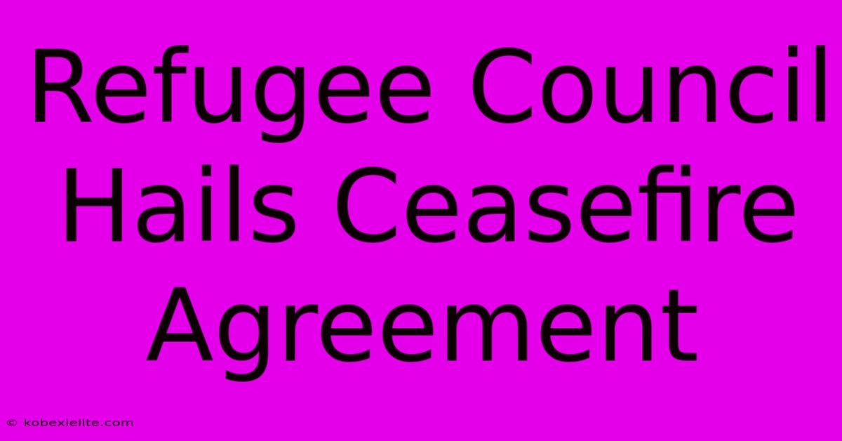 Refugee Council Hails Ceasefire Agreement