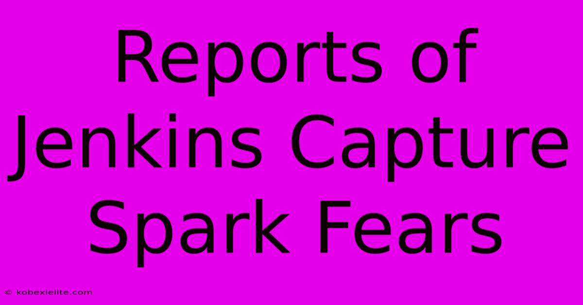 Reports Of Jenkins Capture Spark Fears