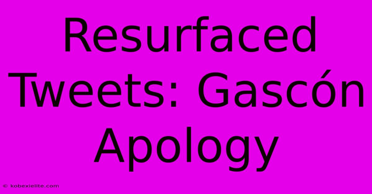 Resurfaced Tweets: Gascón Apology