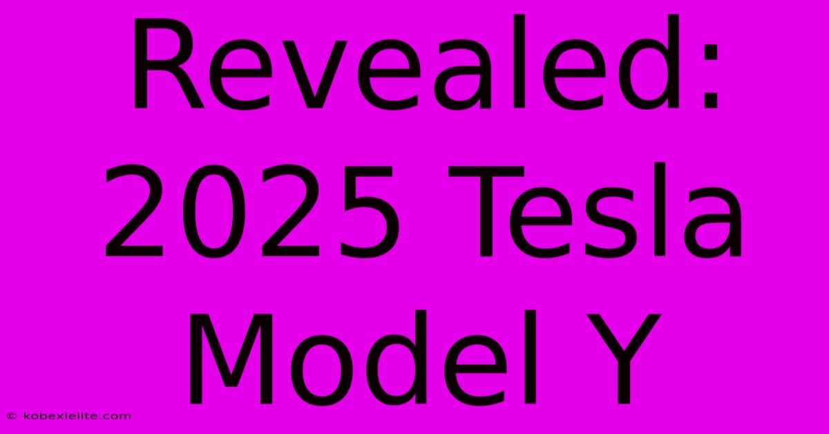 Revealed: 2025 Tesla Model Y