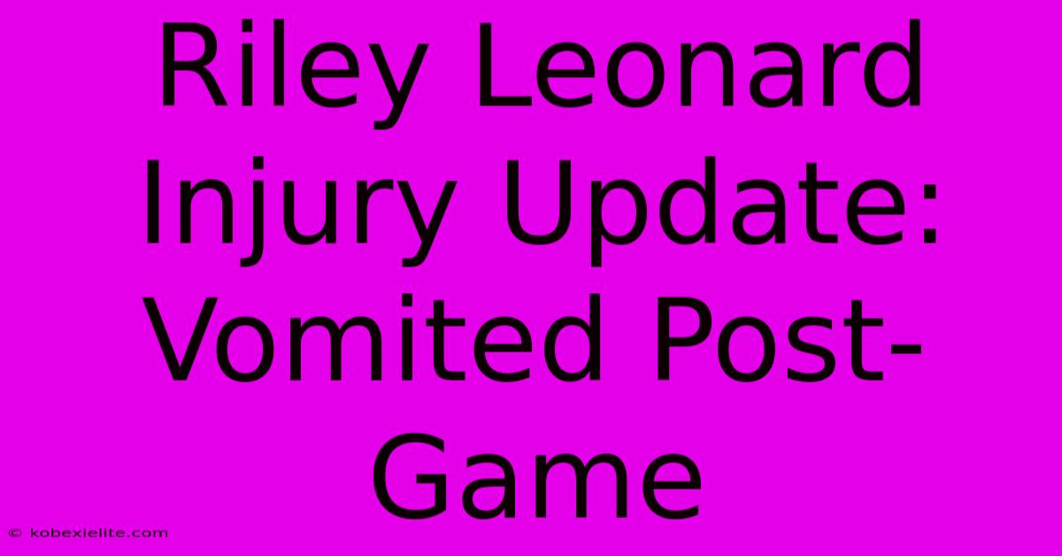 Riley Leonard Injury Update: Vomited Post-Game