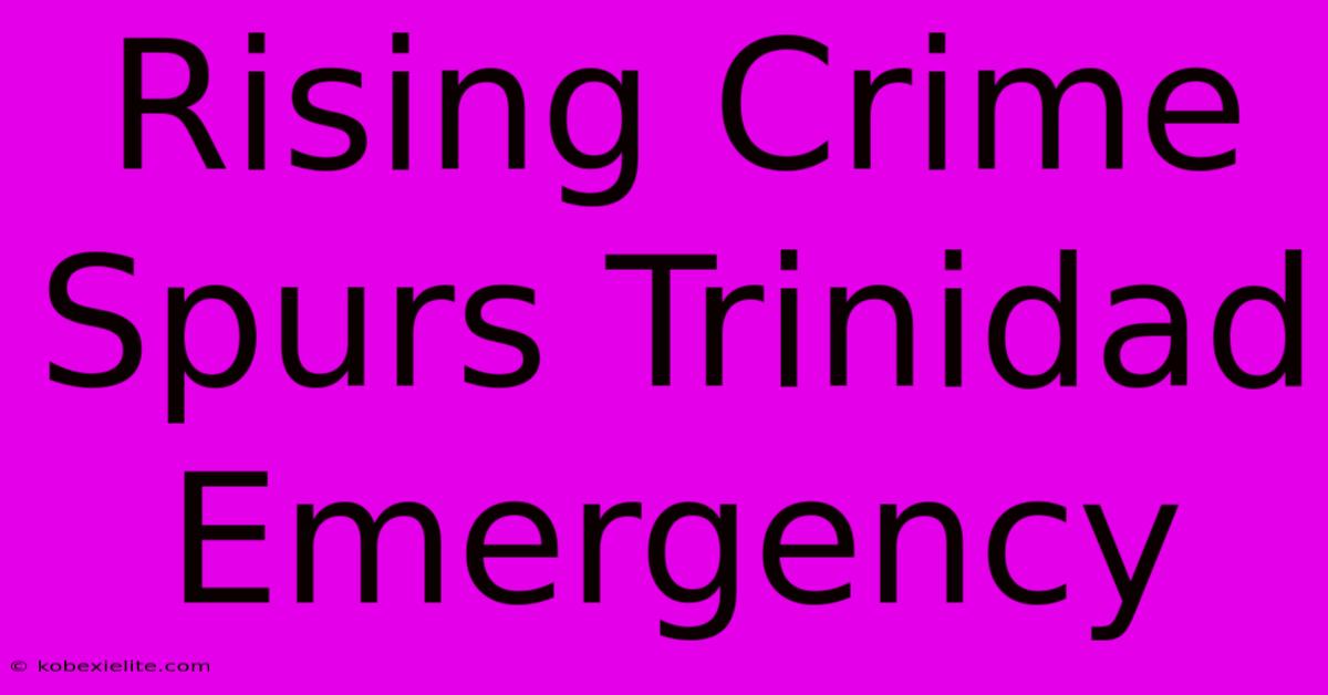 Rising Crime Spurs Trinidad Emergency