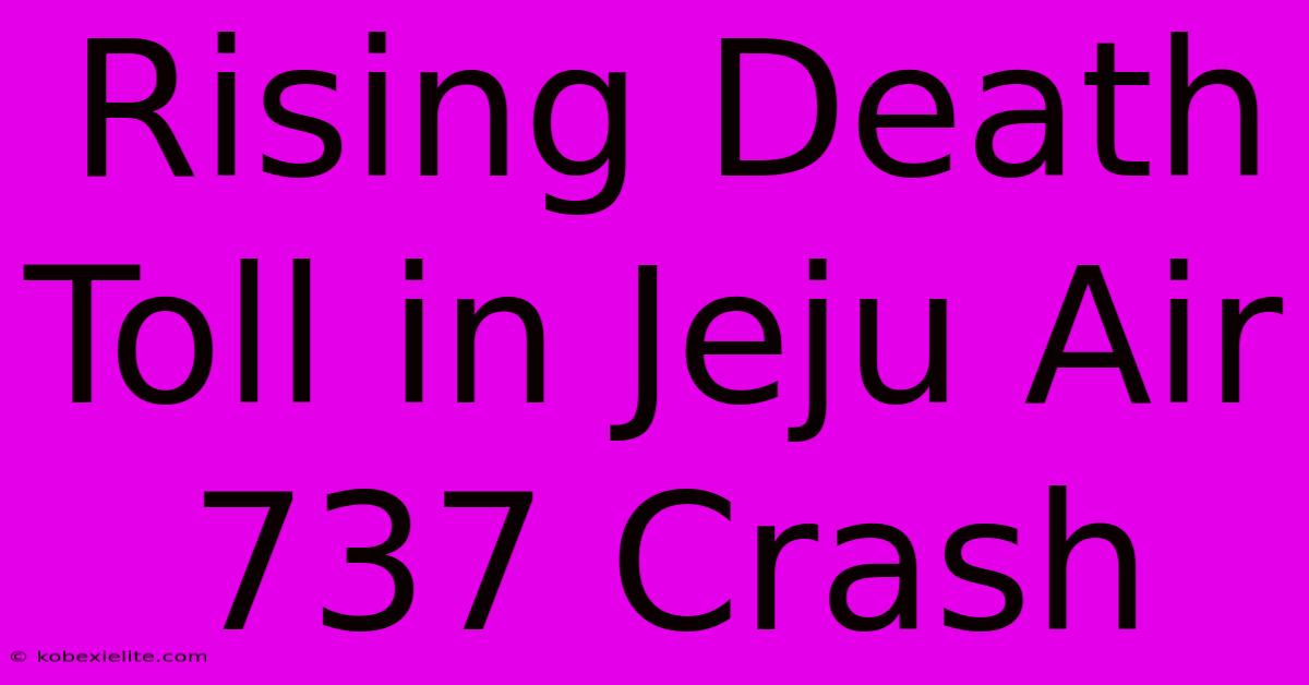 Rising Death Toll In Jeju Air 737 Crash