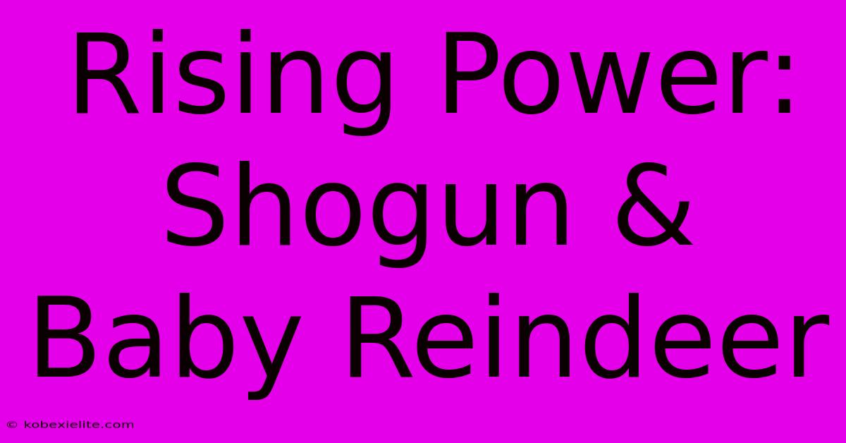 Rising Power: Shogun & Baby Reindeer