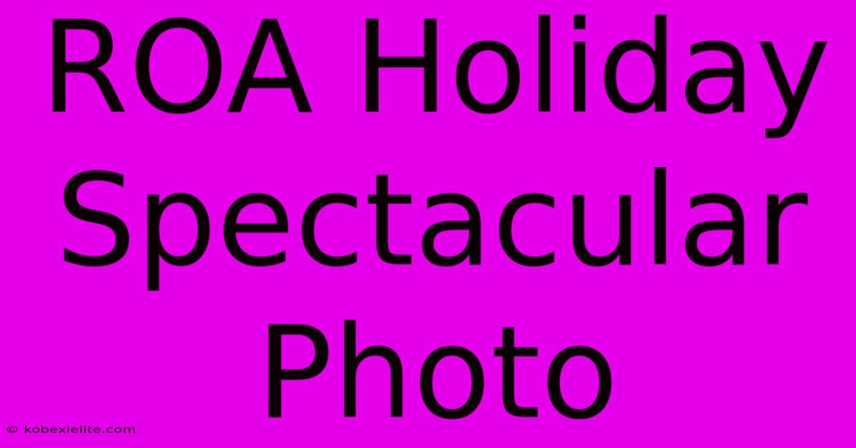 ROA Holiday Spectacular Photo ROA Holiday Spectacular Photo