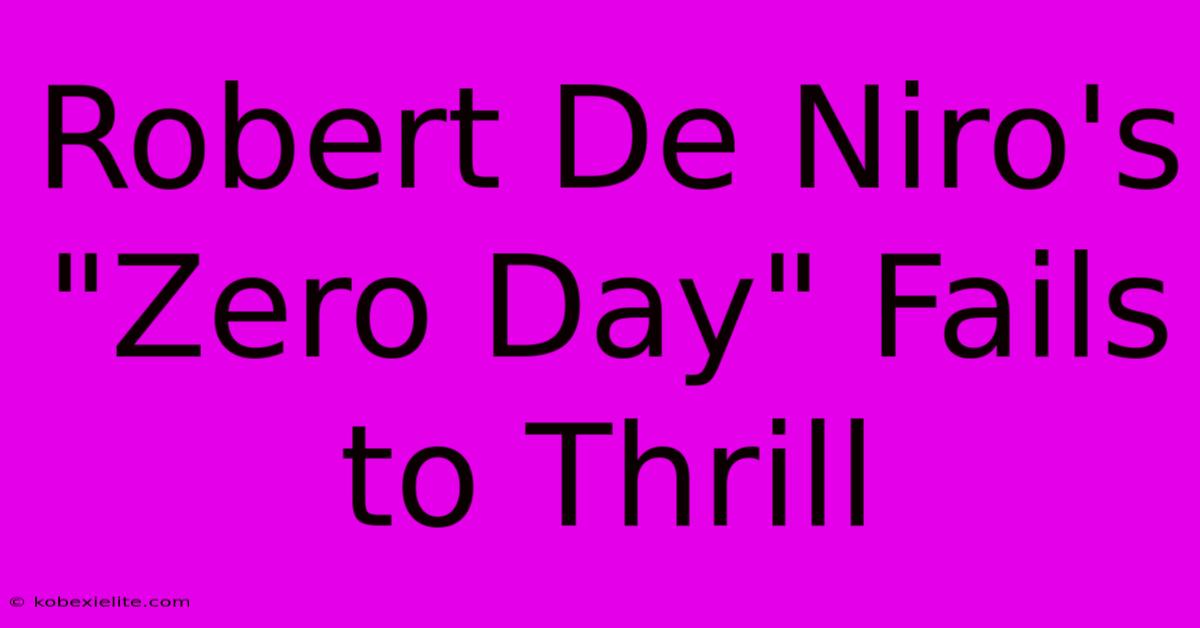 Robert De Niro's 