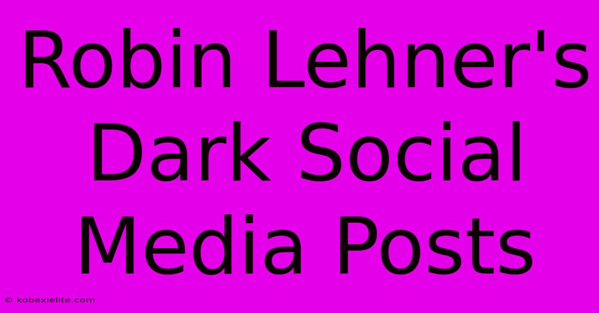 Robin Lehner's Dark Social Media Posts Robin Lehner's Dark Social Media Posts