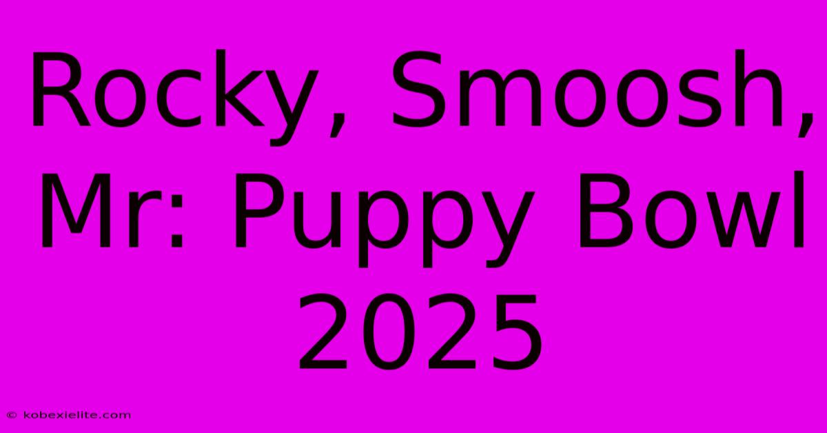 Rocky, Smoosh, Mr: Puppy Bowl 2025