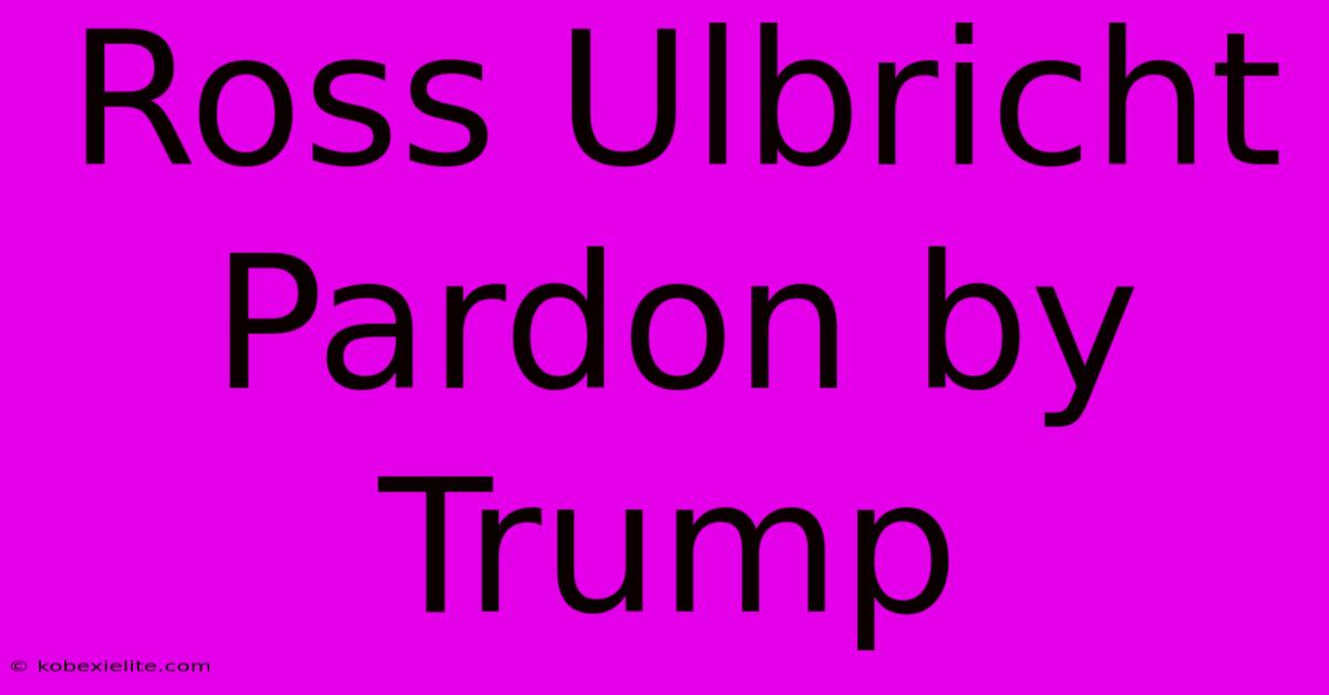 Ross Ulbricht Pardon By Trump