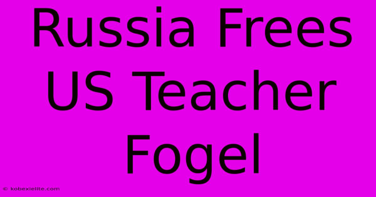 Russia Frees US Teacher Fogel