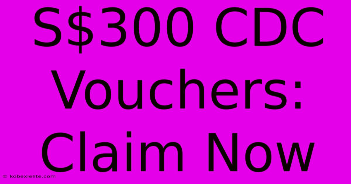 S$300 CDC Vouchers: Claim Now