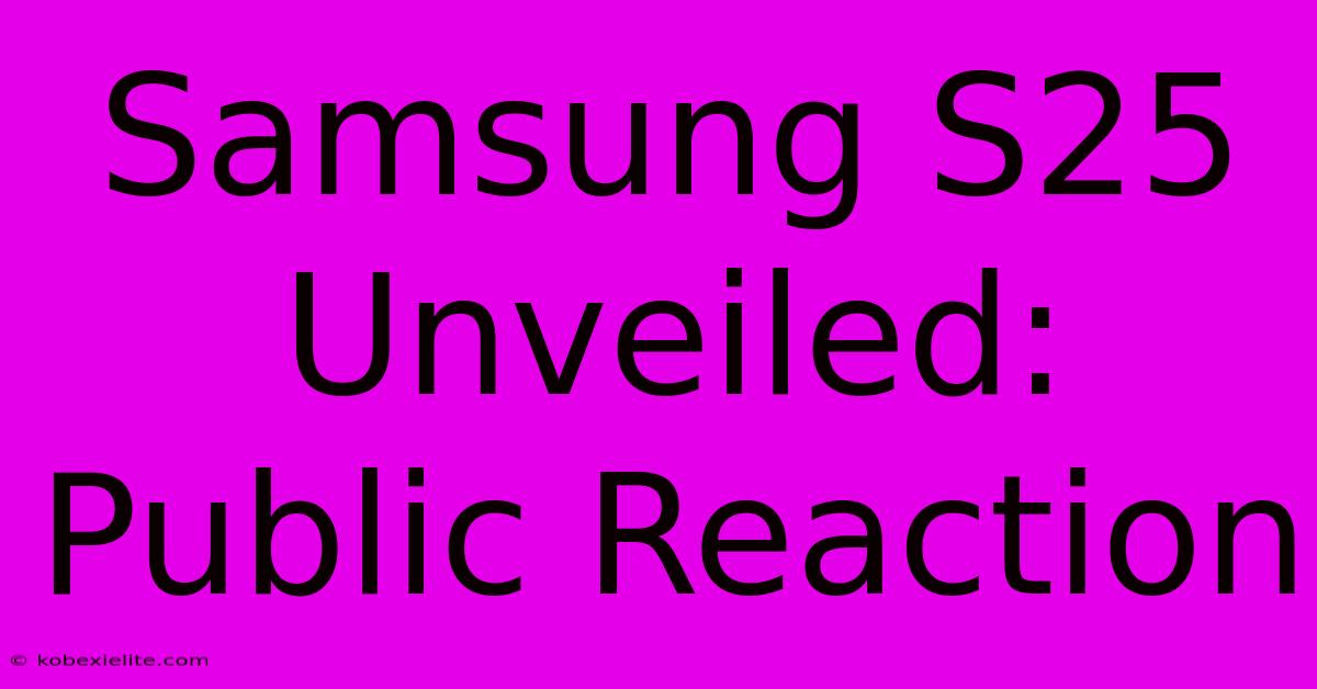 Samsung S25 Unveiled: Public Reaction