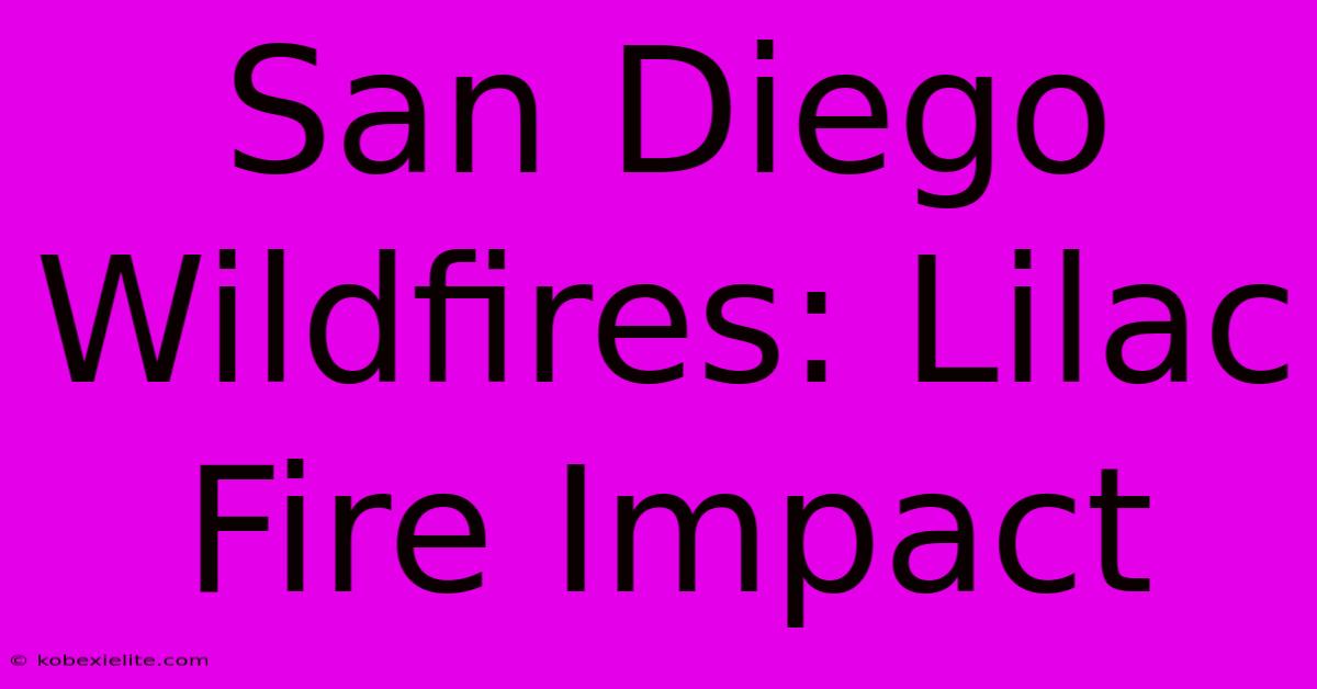 San Diego Wildfires: Lilac Fire Impact