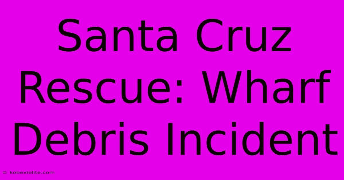 Santa Cruz Rescue: Wharf Debris Incident