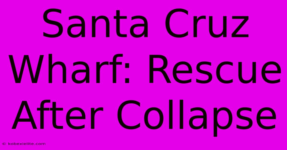 Santa Cruz Wharf: Rescue After Collapse