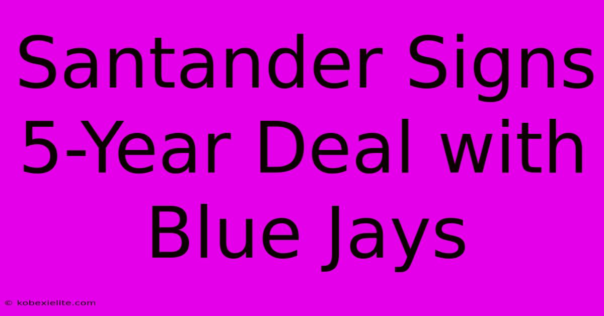 Santander Signs 5-Year Deal With Blue Jays