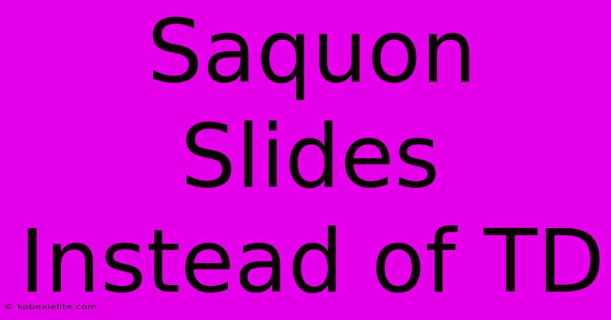 Saquon Slides Instead Of TD