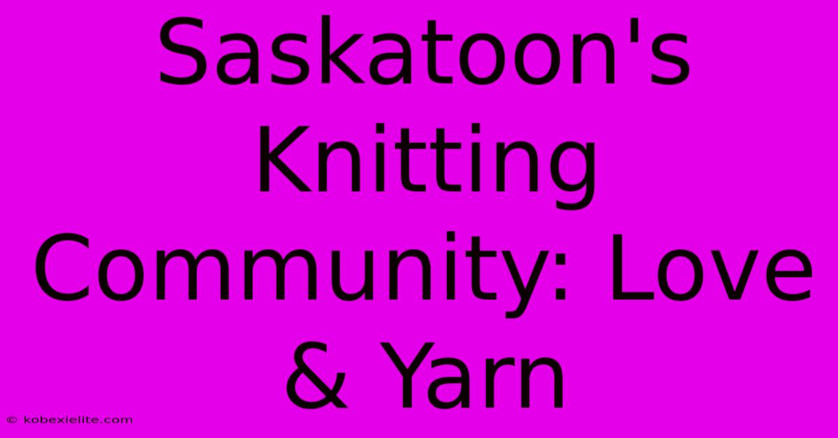 Saskatoon's Knitting Community: Love & Yarn