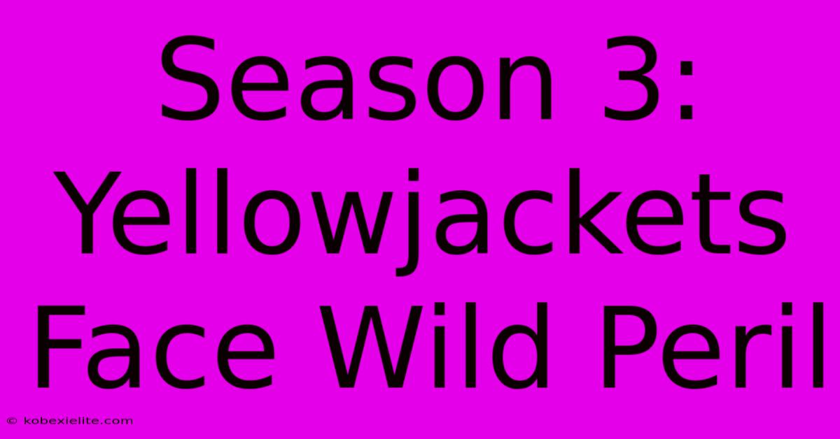 Season 3: Yellowjackets Face Wild Peril