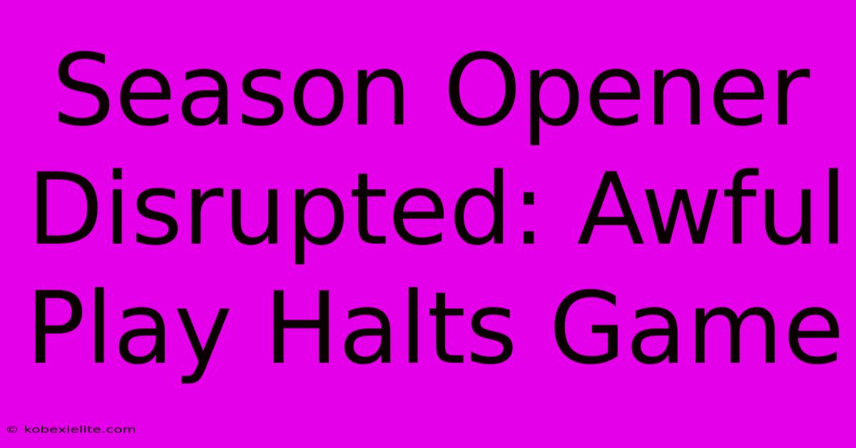 Season Opener Disrupted: Awful Play Halts Game Season Opener Disrupted: Awful Play Halts Game