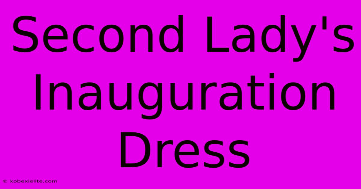 Second Lady's Inauguration Dress