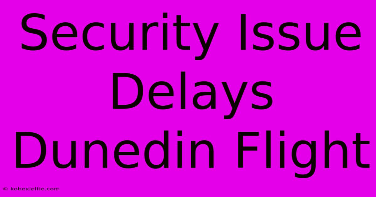 Security Issue Delays Dunedin Flight