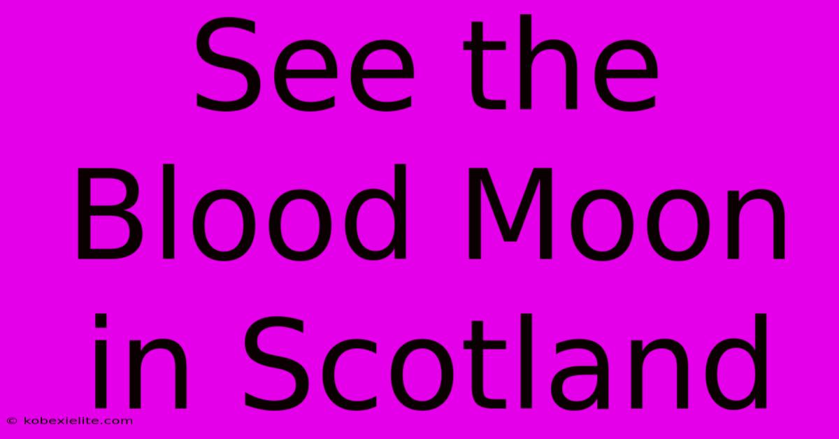 See The Blood Moon In Scotland