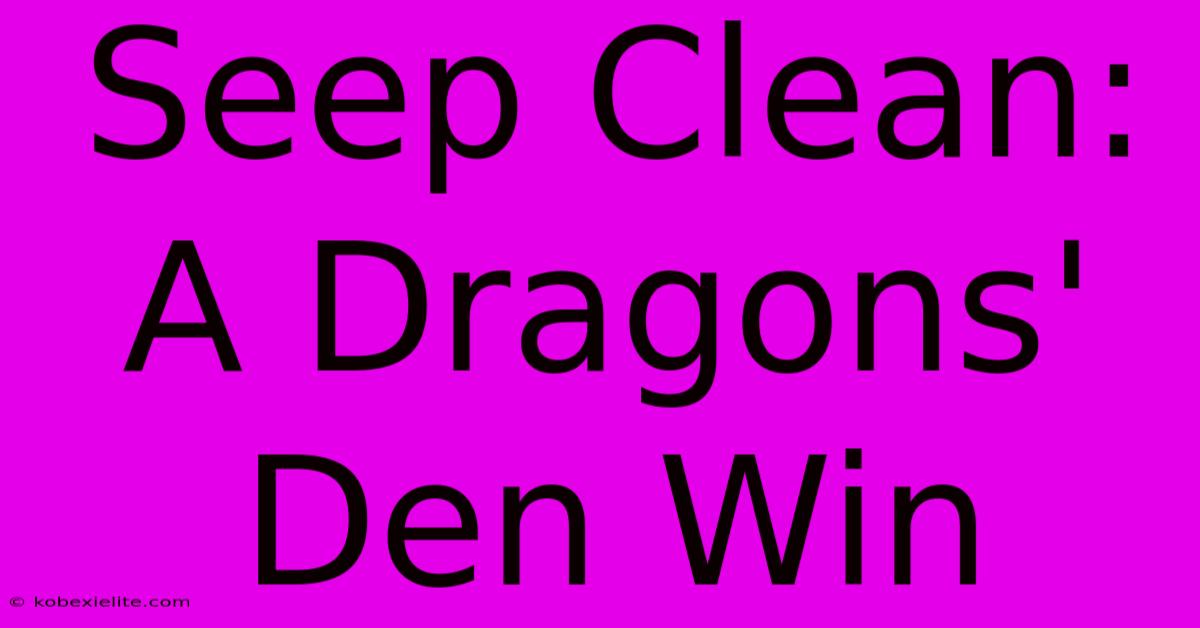 Seep Clean: A Dragons' Den Win