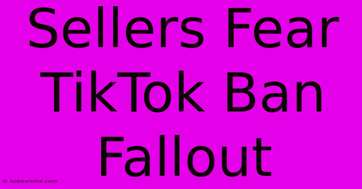 Sellers Fear TikTok Ban Fallout