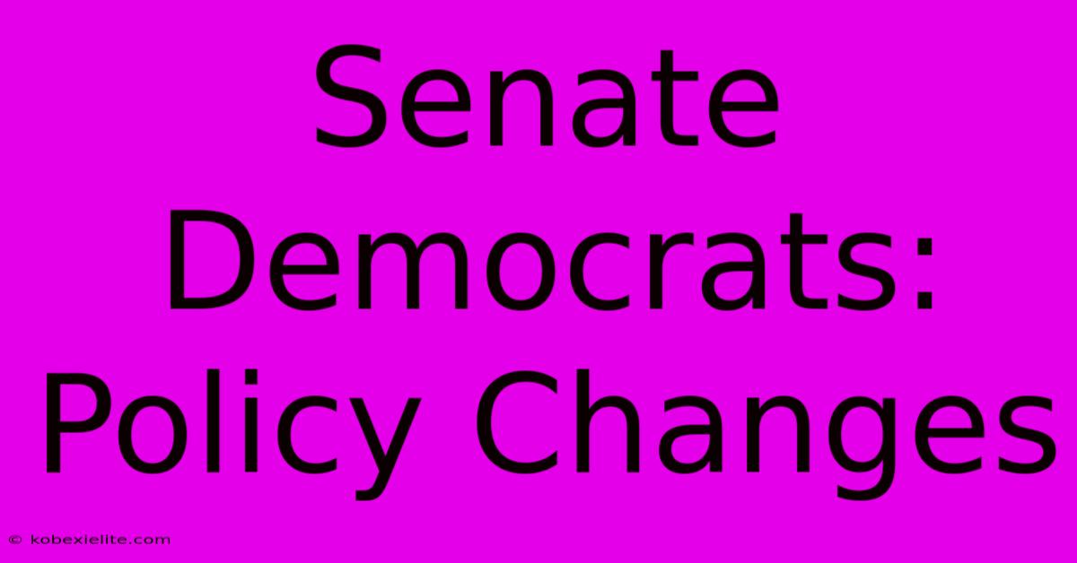 Senate Democrats: Policy Changes